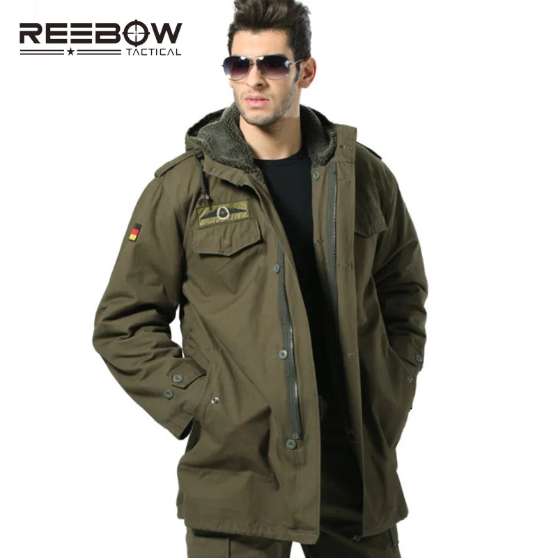 Winter Men Military Outdoor Tactical Hooded Jacket Thicken Thermal