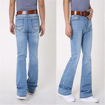 

Spring New Trend Flared Jeans Fashion Korean Slim Denim Pants Casual Wild Youthful Jeans Light Blue Jeans Size 27-40