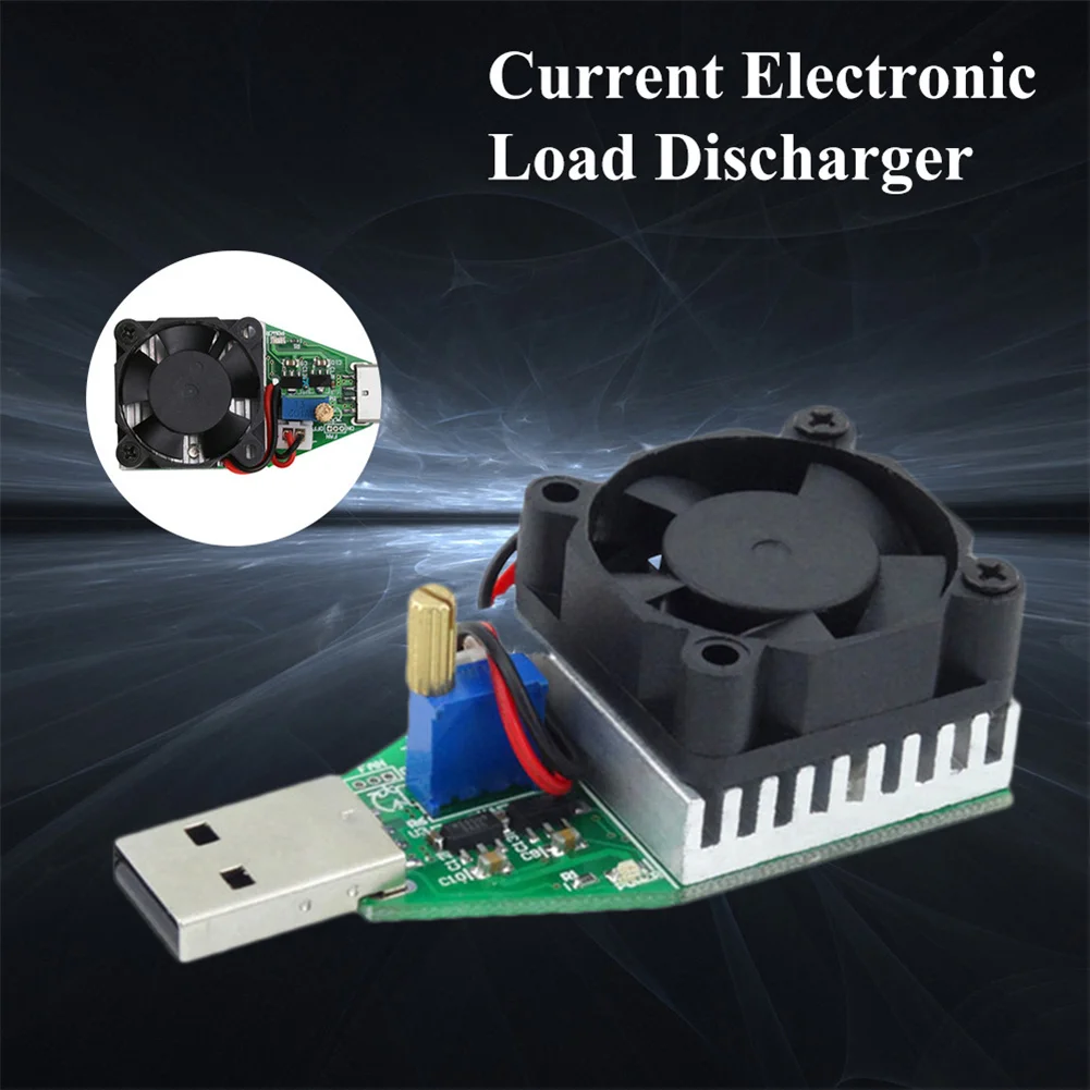 

Adjustable Constant Current Electronic Load Discharger DC 3.7-13V USB 15W Aging Meter Testing Discharger