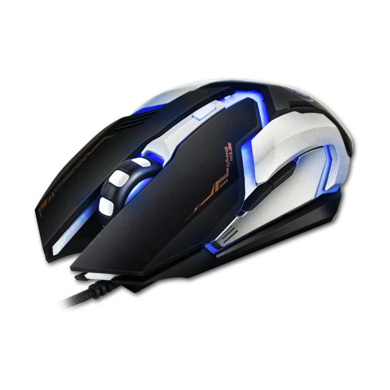  iMiCE V6 Wired Gaming Mouse USB Optical Mouse 6 Button Four-color Breathing LED PC Computer Mouse G