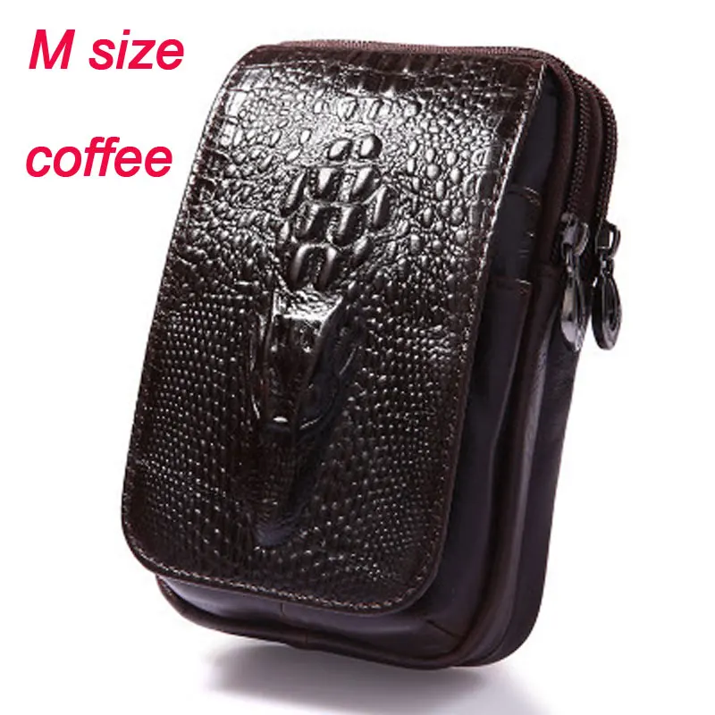 Модный мужской кожаный чехол на пояс из натуральной воловьей кожи, чехол для телефона для Iphone/samsung/huawei, поясная сумка с зажимом для ремня 4,7~ 6,0 дюймов - Цвет: M SIZE coffee