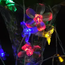 YIYANG домашний Вишневый декоративный светодиодный светильник, праздничная гирлянда сакуры, декор. Цветы АА батареи 4 м 40LED Luzes Cordas огни