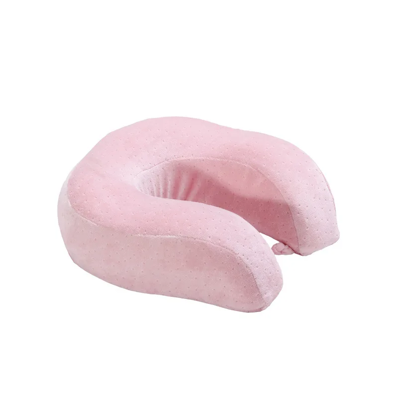 SleepWish u-образная подушка, подушка для путешествий с самолетом, удобная подушка с эффектом памяти, подушка для шеи, автомобильные постельные принадлежности - Цвет: Pink