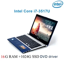 P8-28 black 16G RAM 1024G SSD i7 3517u 15.6 gaming laptop DVD driver keyboard and OS language available for choose"