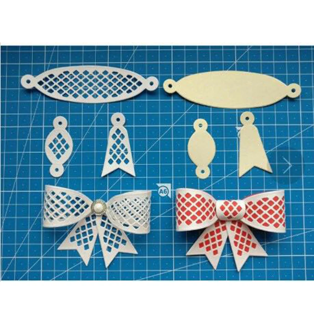 

New 6pcs/set Scrapbooking DIY Carbon Sharp Metal Steel Cutting Die Bow Tie Set Shape Book Photo Album Art Card Dies Cut