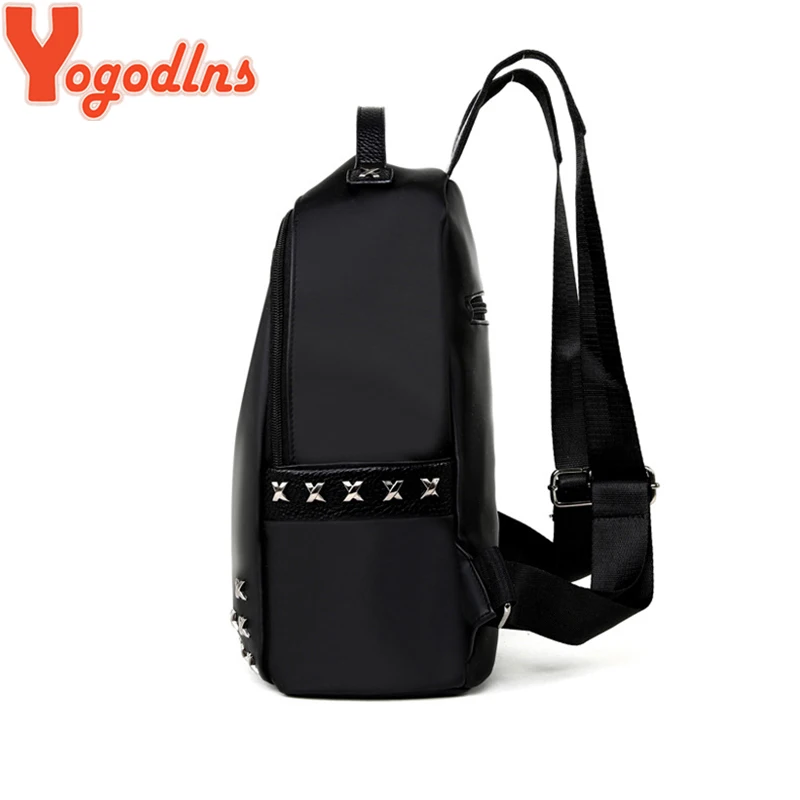 Yogodlns, рюкзак Оксфорд для женщин, повседневная школьная сумка для девочек-подростков, сумка на плечо, Студенческая сумка для книг, рюкзаки с заклепками
