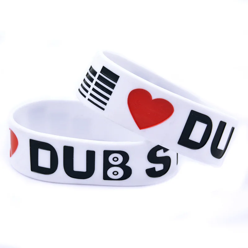 1 шт Love DUB шаг силиконовый резиновый браслет Черный и белый|Браслеты с шармами| |