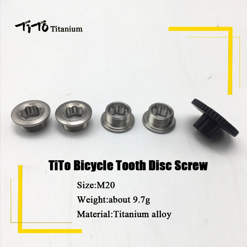 تيتو titanium دراجة بسبائك كرنك غطاء M20 المسمار الدراجة crankset تحديد الذراع الترباس موضوع مع الساعد كاب دراجة أجزاء