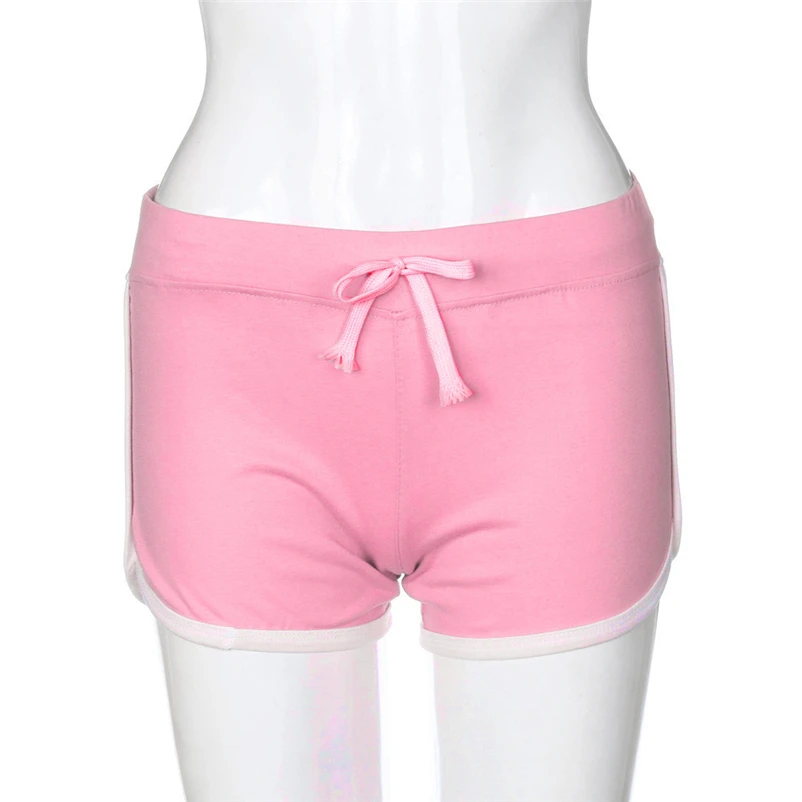 Women Yoga Shorts Summer Pants Women Sport Shorts Gym Workout Waistband Skinny Yoga Elastic Shorts #FS#4JU24 (25)