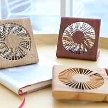 Деревянный зернистый Мини ноутбук Складной вентилятор usb зарядка маленький настольный вентилятор студенческий стоящий воздушный охладитель