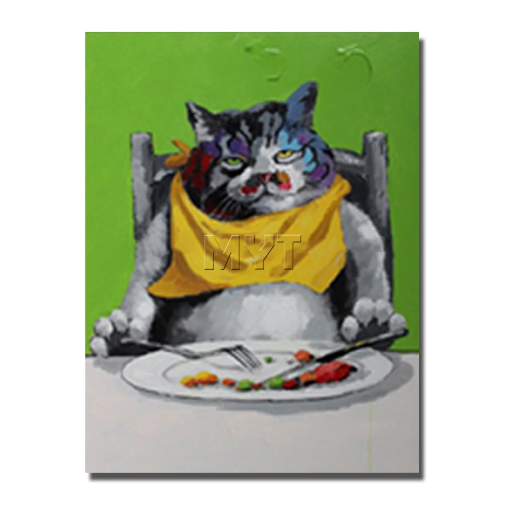 

New Painting No Framed and With framed Funny Animal Oil Painting on Canvas Cheap Modern Hand made Oil Painting Wall Decor