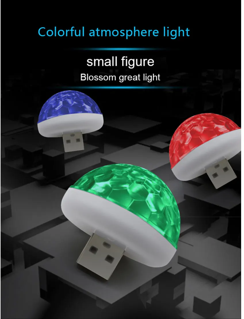AZGIANT 2 шт. автомобиля USB атмосфера мини Coloful светодио дный светодиодный свет Музыка Ритм лампы Автомобили Интерьер свет используется во многих месте