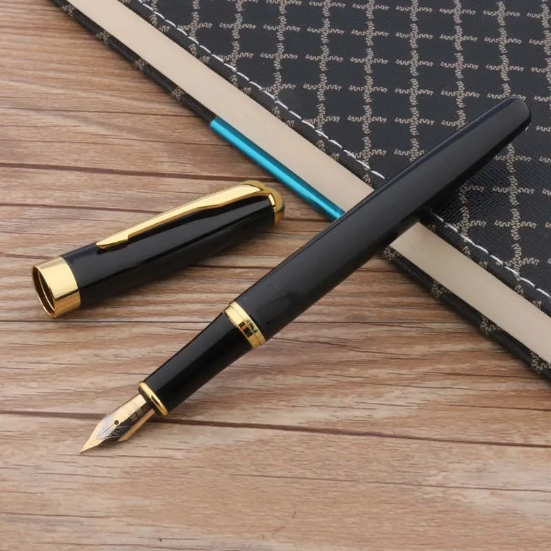 

student gift black Golden 388 Medium Nib Fountain Pen