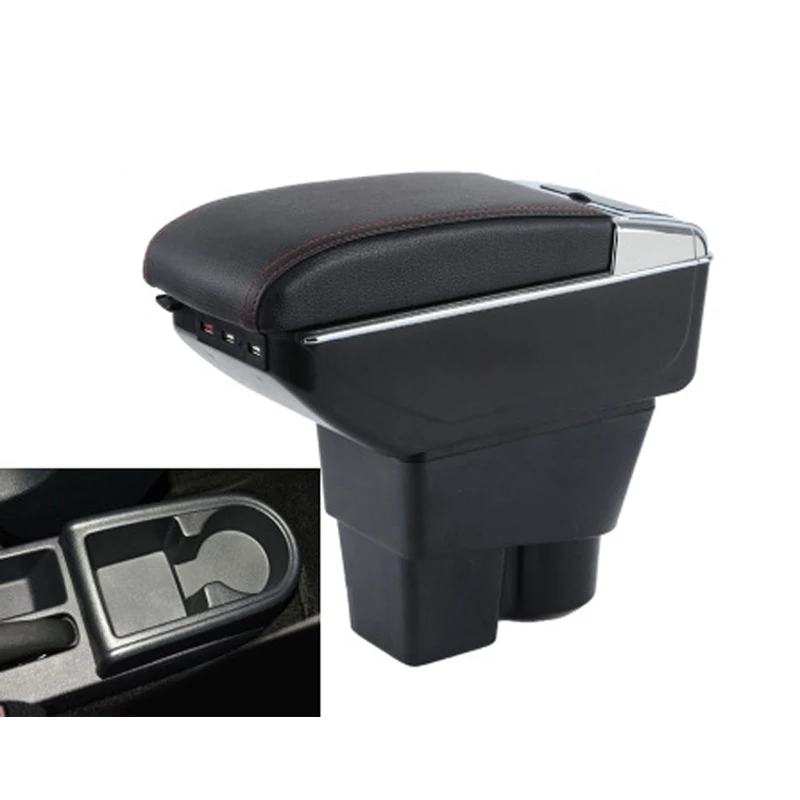 

Multifunction Car Front Center Console Armrest Double storage space Car armrest box with 7 USB Port For Volkswagen Santana