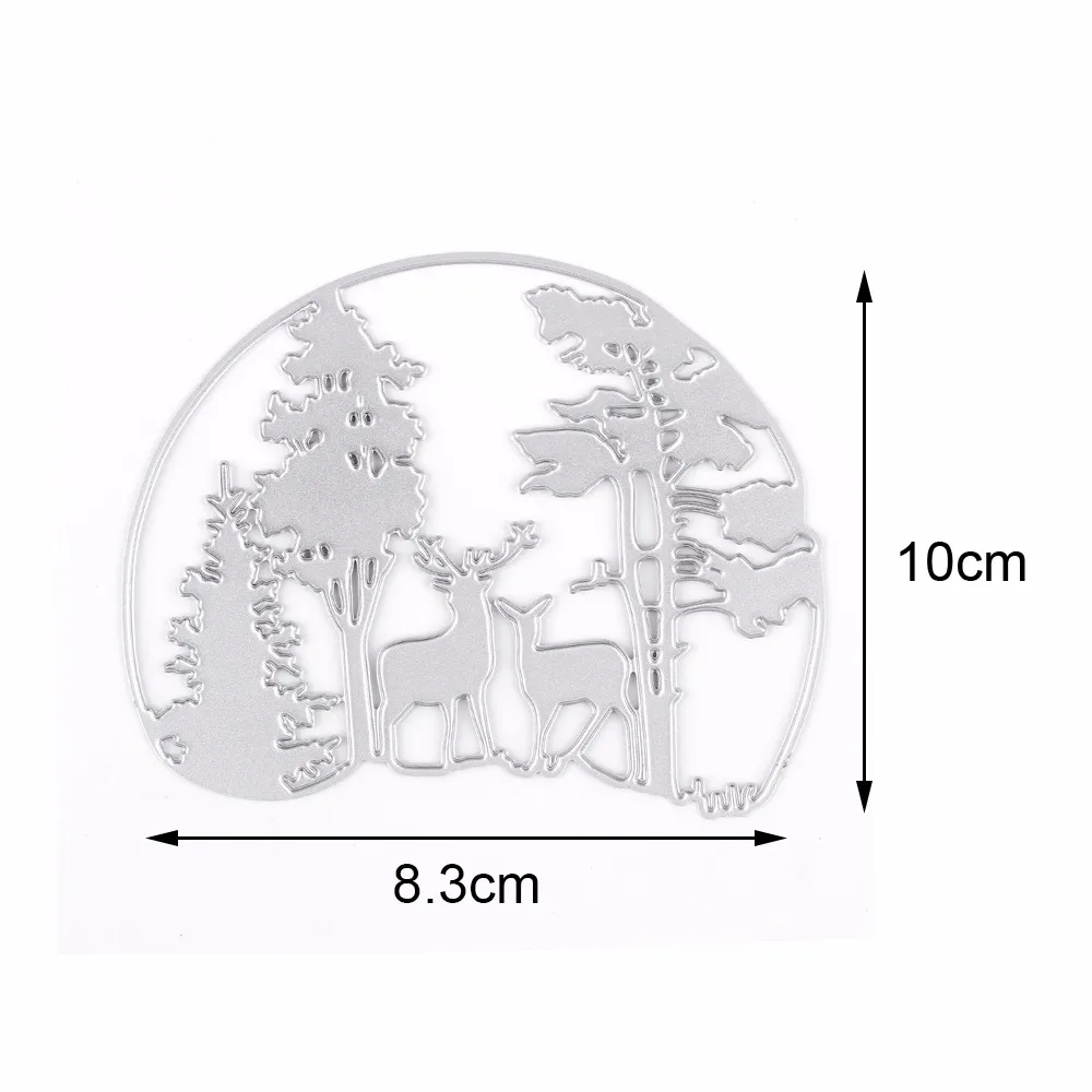 1 шт Рождественская елка олень металлические Вырубные штампы новые Скрапбукинг Ремесло штампы для изготовления открыток тиснение трафаретная рамка прозрачные штампы