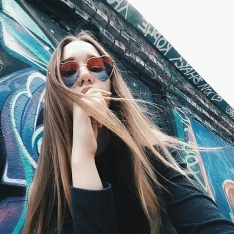 Солнцезащитные очки в форме сердца женские модные роскошные брендовые