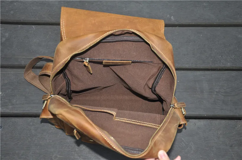 2045 A Verrückten Hochschule Umhängetasche leder Braun Retro Alavchnv Pferden Rucksack Student Wind Männer Brown Gelb qOwWT7a8