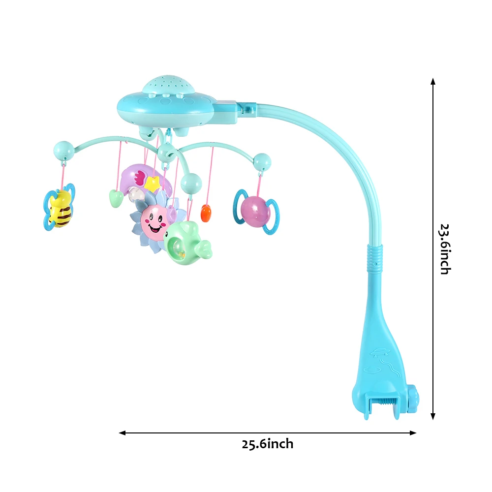 Brinquedo do Bebê Cama Sino Musical Móvel Berço Dreamful Anel Pendurado Girar Chocalho Pai Controle Remoto Brinquedo Educativo 2 Cheap Móbiles e chocalhos para bebês