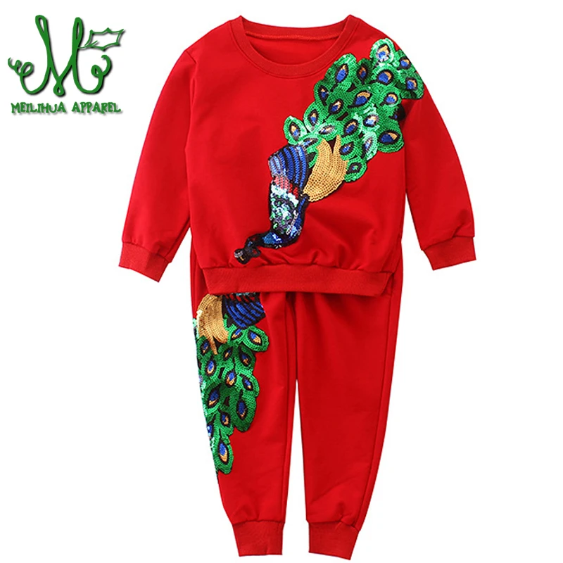 sequin peacock sweatsuit