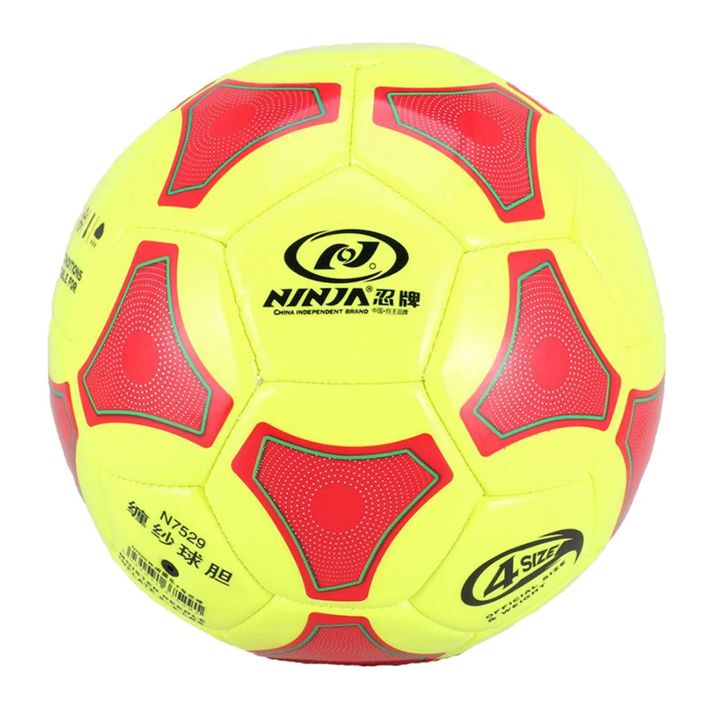 MagiDeal Soccer Ball Size 4 PU Leather Sport Ball with Net & Needle- Suitable for Children/Youth/Adults Indoor Outdoor Play