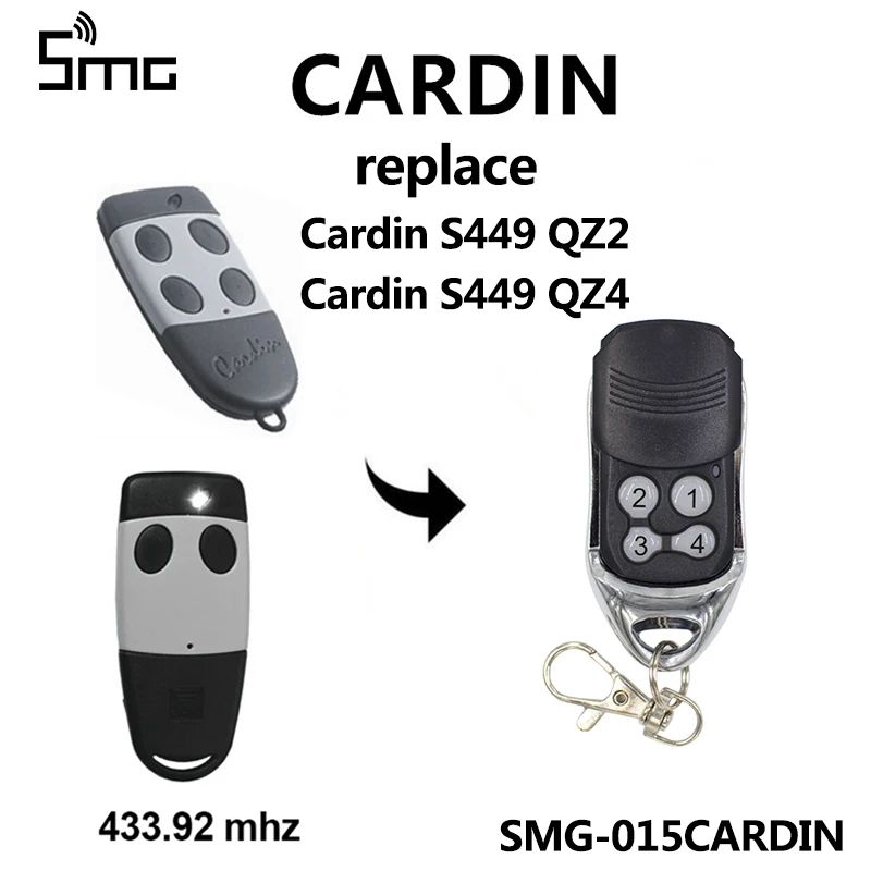 CARDIN S449 QZ2 QZ4 Замена дистанционного управления гаражные ворота брелок cardin ручной передатчик 433 МГц код прокатки команда