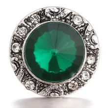 20 шт./партия,, новые винтажные ювелирные изделия с защелкой, Серебряный цветок, горный хрусталь, 18 мм застёжка, бусинка 18/20 мм, металлический браслет с защелкой