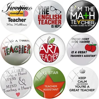 

JWEIJIAO ' You Are Great Teacher' Art Picture DIY Glass Cabochon Dome For Custom Bracelet Keychain Brooch Teacher's Day gift