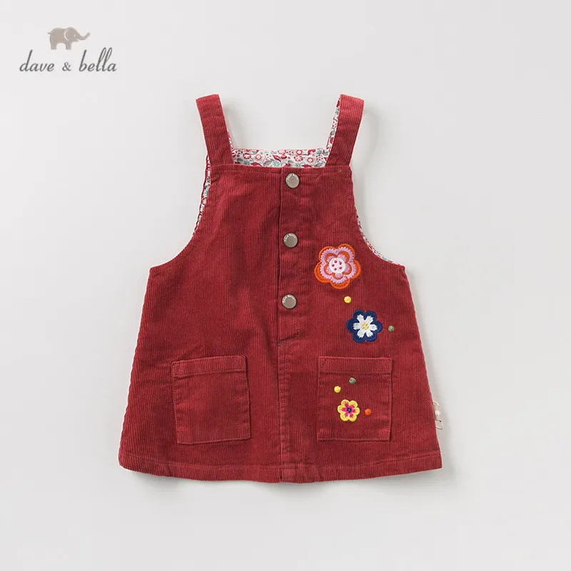 Dave bella/DBM10856; сезон весна-осень; платье на бретелях с цветочным рисунком для маленьких девочек; Вечерние платья на подтяжках в стиле Лолиты; одежда для малышей
