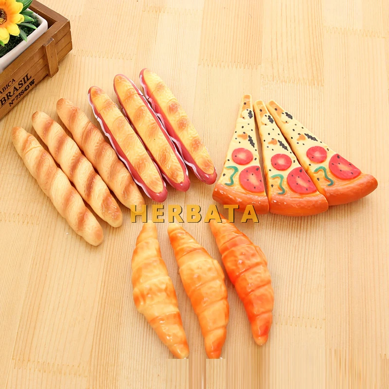 Шариковая ручка корейские канцелярские принадлежности творческий пиццы хлеб для хот-дога шариковая ручка в форме цветка ручки Ручка для эмбоссинга холодильник Stick бусины