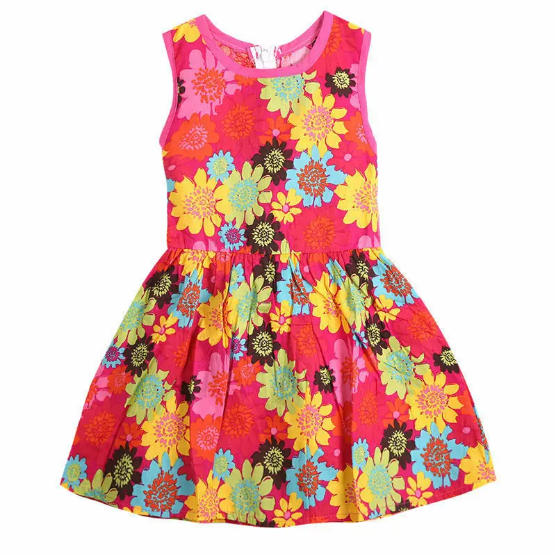 

Fashion Toddler Kids Children Summer Girl Princess Floral Lace Pierced Party Dress Girls Dresses For 2-7 Years