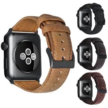 

New Arrival 38/42mm Soft Genuine Leather Wrist Band Strap for Apple Watch iWatch Replacement