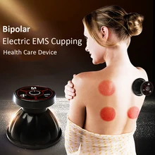 Electric Bipolar EMS Cupping Neck Back Arm Massage Body Detox Health Care Device Micro EMS Stimulation Pain Relief Electrode