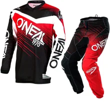NOVO 2018 Elemento Preto Cinza Calças Jérsei Bicicleta Da Sujeira Bike Racing MX Motocross Gear Set