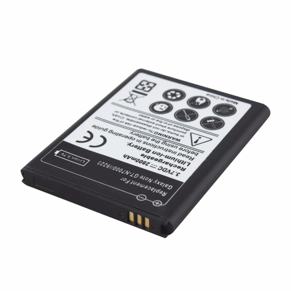 Высокое качество 3,7 V 2800mAh Сменный аккумулятор для телефона samsung Galaxy Note i9220 GT-N7000 N7000 литий-ионная батарея