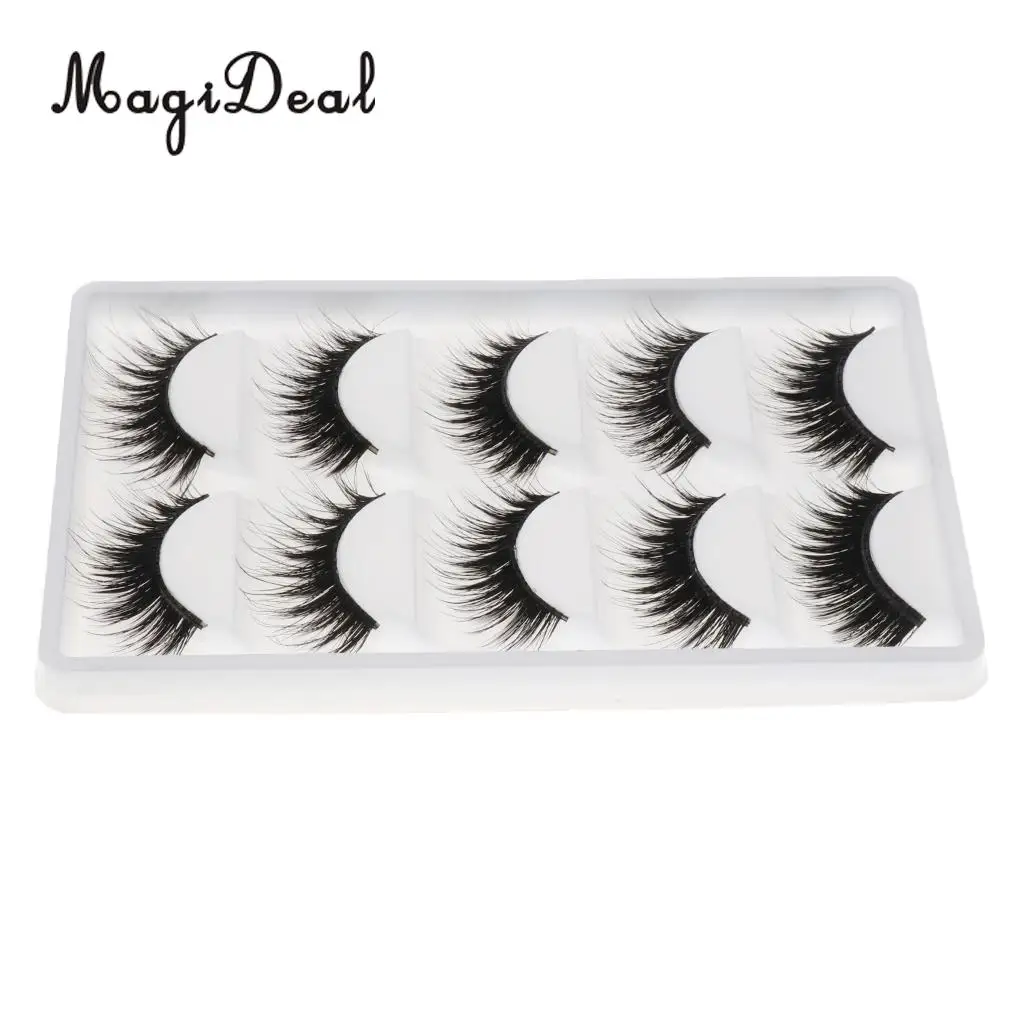 5 Pairs Black Fake Eyelashes for 12 Inch Blythe Doll DIY Making & Repair Accessories
