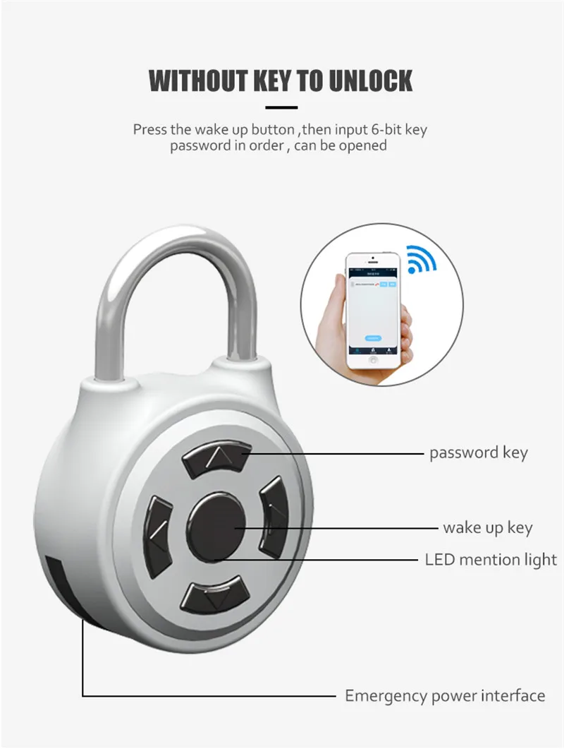 Маленький умный замок безопасности с паролем, мобильное приложение, разблокировка шкафа, замок для багажа, безопасность дома, Bluetooth lockBD-M1