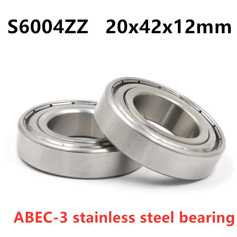 

20pcs S6004ZZ 20x42x12 stainless steel 440C deep groove ball bearing S6004-2Z 6004 20*42*12 mm
