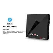 AH-LINK A5X MAX Smart TV Box For Android 7.1 Set Top Box DC 5V 2A /4G DDR3/16GB EMMC TV Box HDMI 2.0a RK3288 For 4k@60Hz