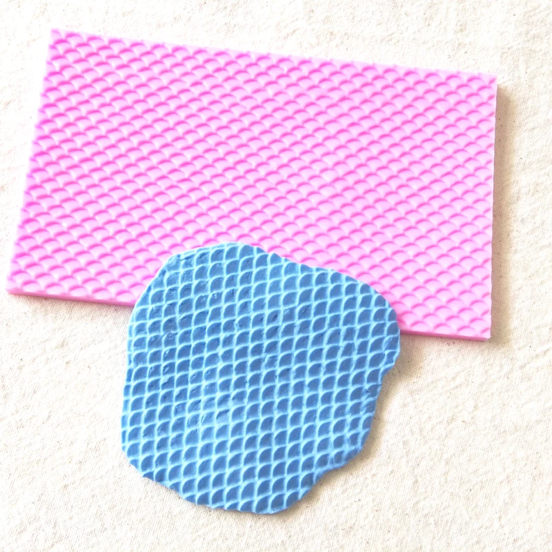 

1333 Fish Scale Pattern Fondant Silicone Mold Lace Mold Sugar Craft Mold Cake Decoration Mold Kitchenware DIY Tool