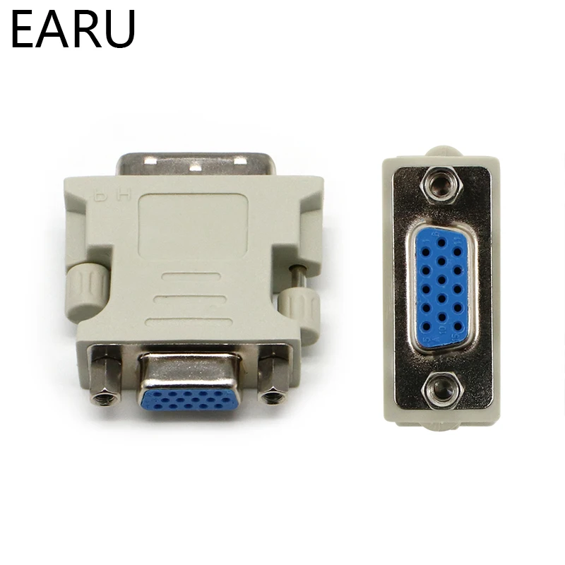 DVI I 24 + 5 Pin в VGA штекер гнездо адаптер видеоконвертера для ПК ноутбука графических
