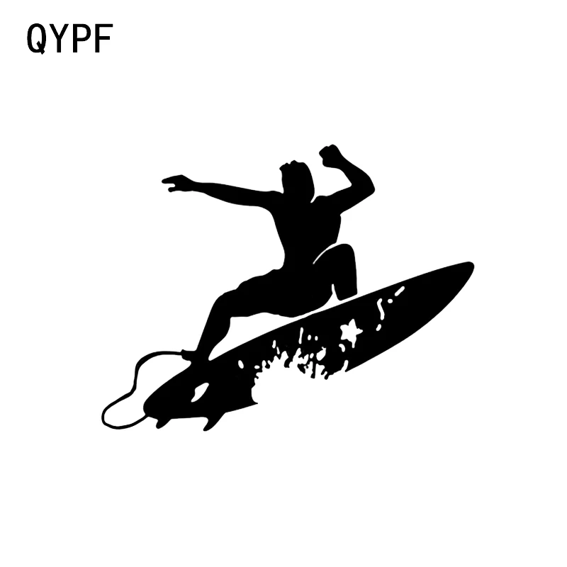 QYPF 14 1*10 9 см забавная волна для серфинга гавайский декор наклейка автомобиля