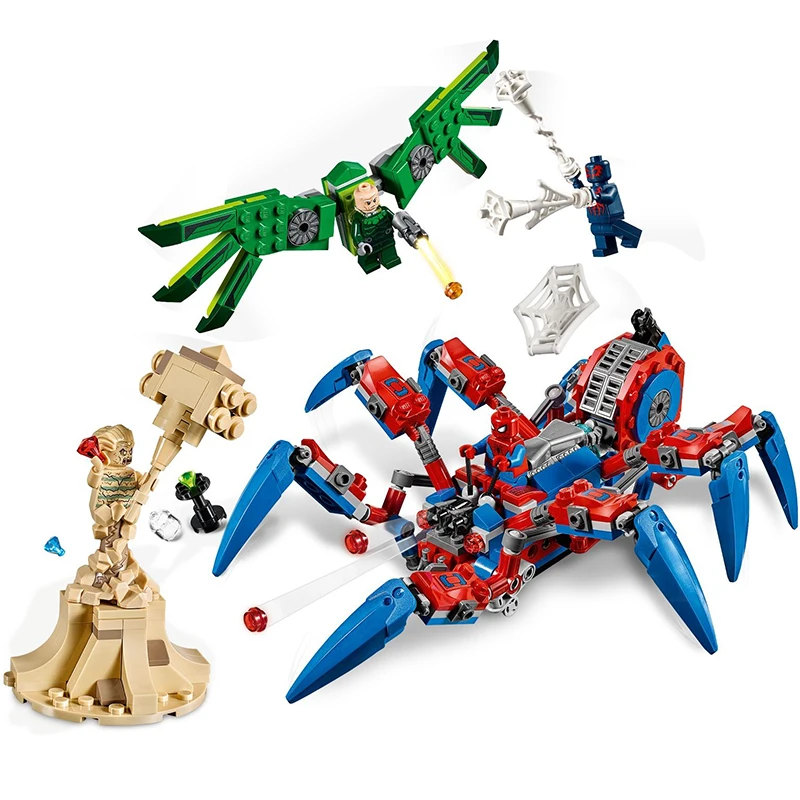 

2018 Marvel Avengers Super Heroes Spider-Man`s Crawler Set Building Blocks Bricks Assembled DIY Toys Compatible With Lego 76114