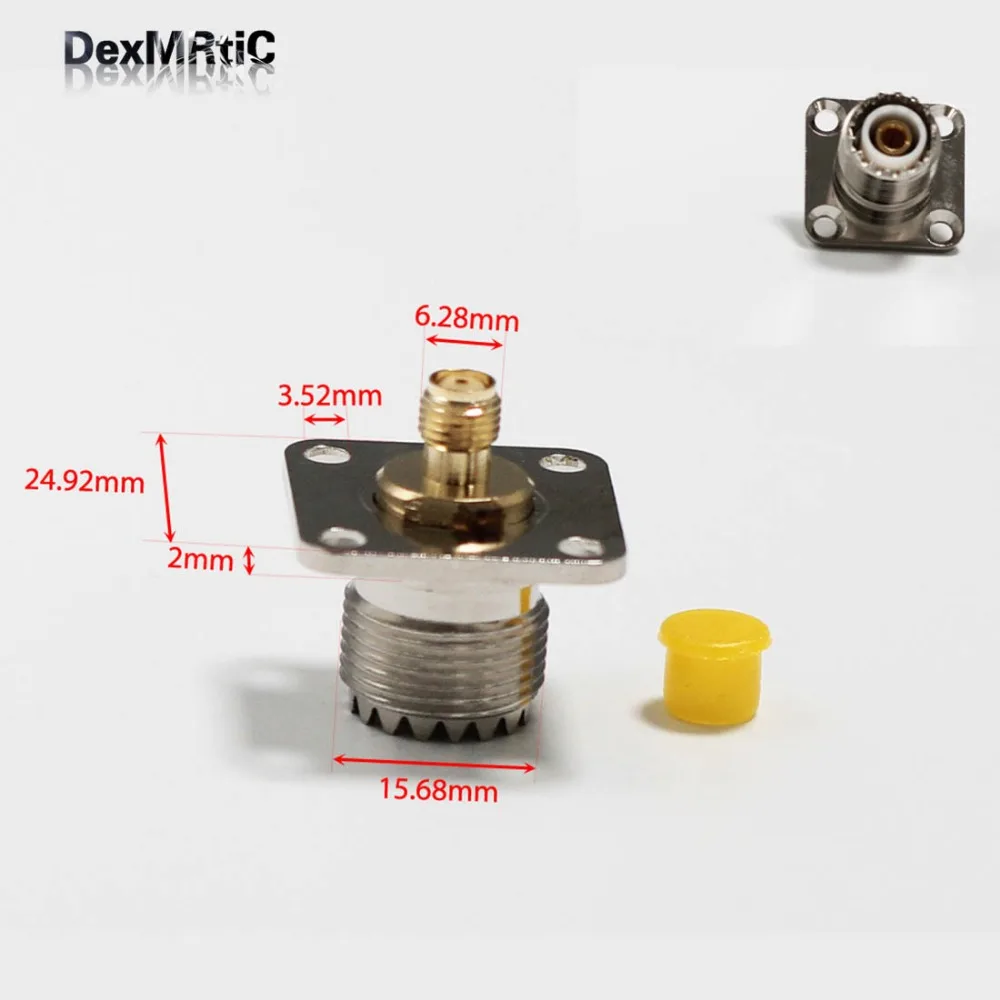 1 шт. новые разъем UHF SO239 до внутренний разъем SMA RF коаксиальный адаптер конвертер 4 отверстия для крепления на панель фланец ходовая часть оптом