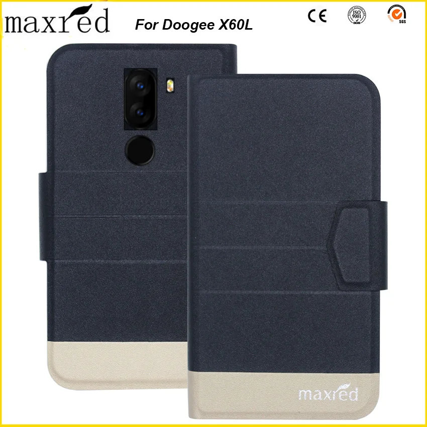

Original! Doogee X60L Case 5 Colors High Quality Flip Ultra-thin Luxury Leather Protective Case For Doogee X60L