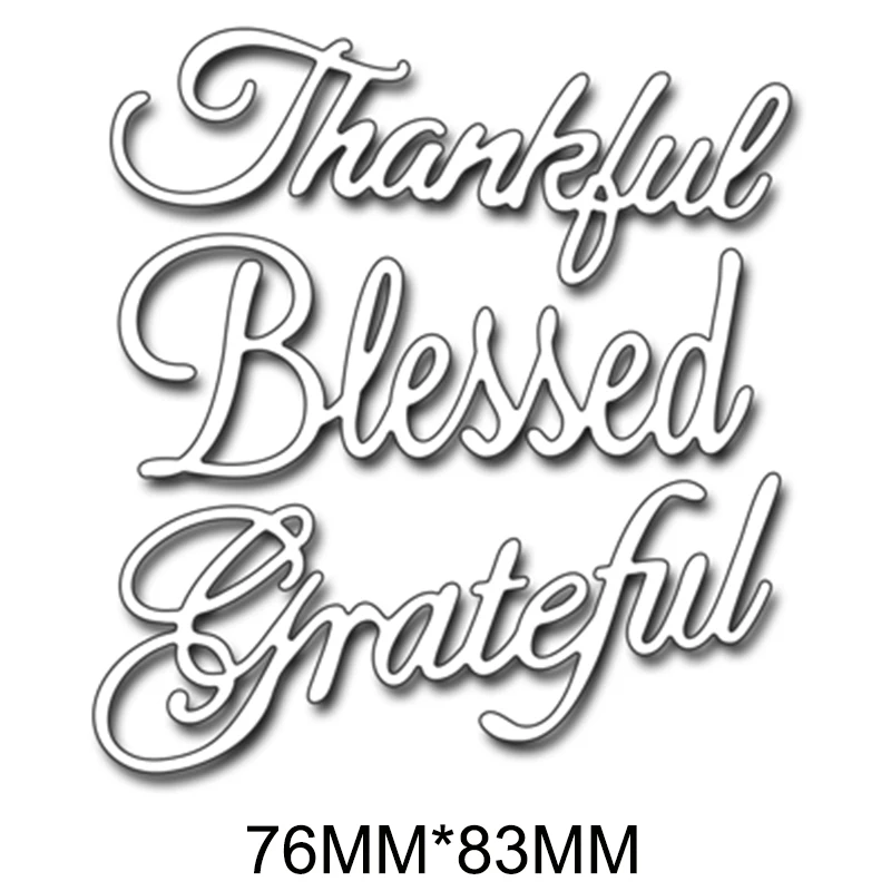 

Good Word of Gratitude Metal Cutting Dies Stencils DIY Scrapbooking Album Paper Cards Craft Decorative Embossing New 2019