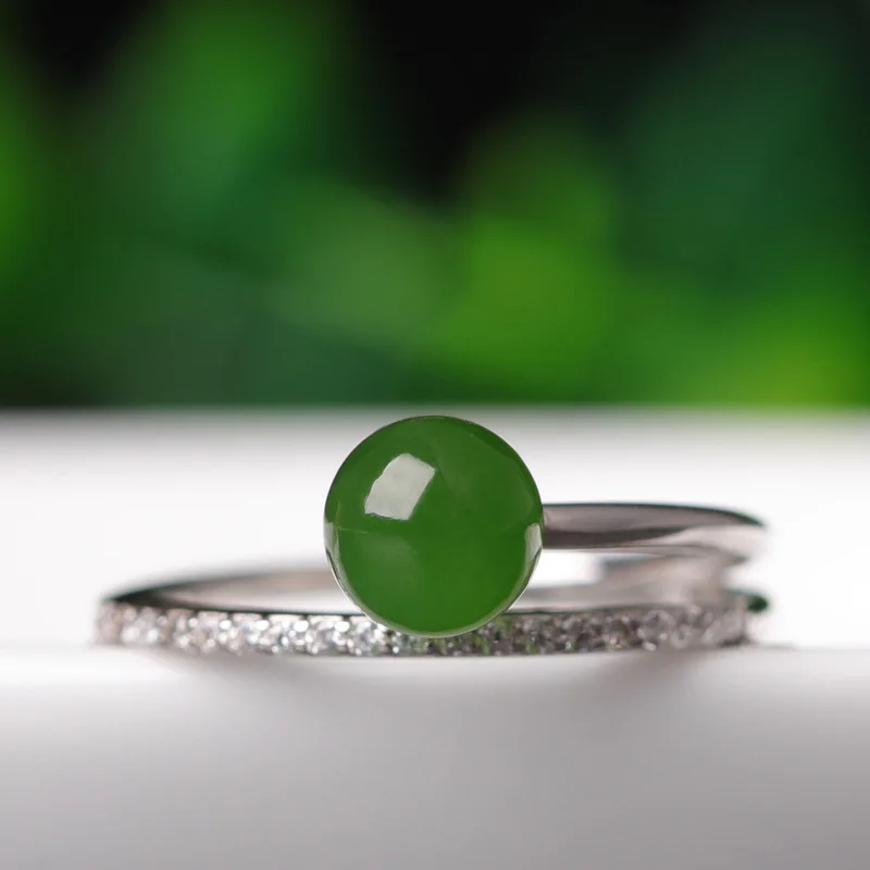 

2019 New Women Engagement Anel Feminino Opening 925 With Natural Hotan Ring Certificate Factory Direct Selling Pure Jasper