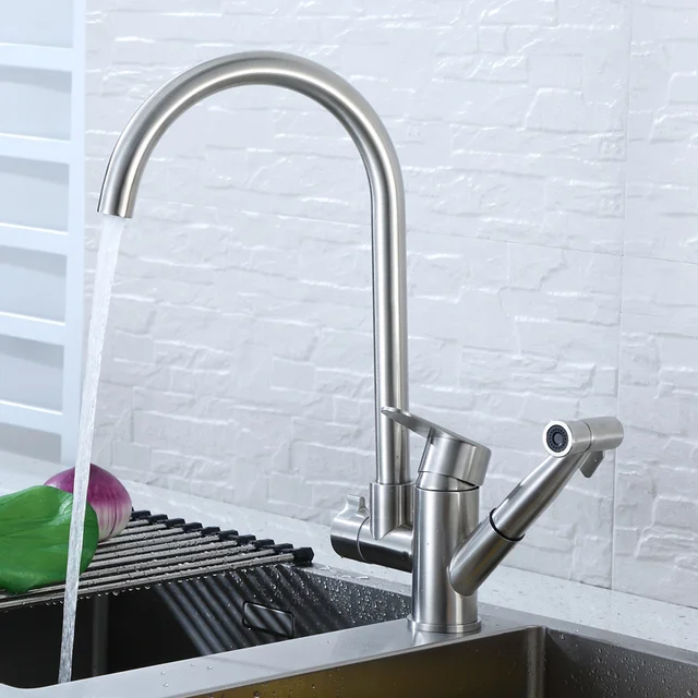 Best Price 304 stainless steel hot and cold kitchen faucet pull out type with bidet spray gun shower sprayer retractable sink faucet Best Price 304 stainless steel hot and cold kitchen faucet pull out type with bidet spray gun shower sprayer retractable sink faucet