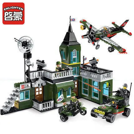 E Model Compatible with Lego E1714 627pcs Military Models Building Kits Blocks Toys Hobby Hobbies For Boys Girls