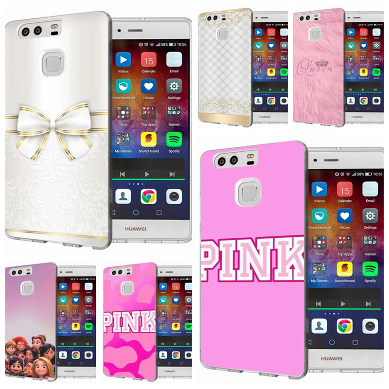 ТПУ класса люкс для Huawei P9 Lite/P8 Lite/P10Lite Y5 II 2 Y5ii Y6 компактный дизайн обложки розовый