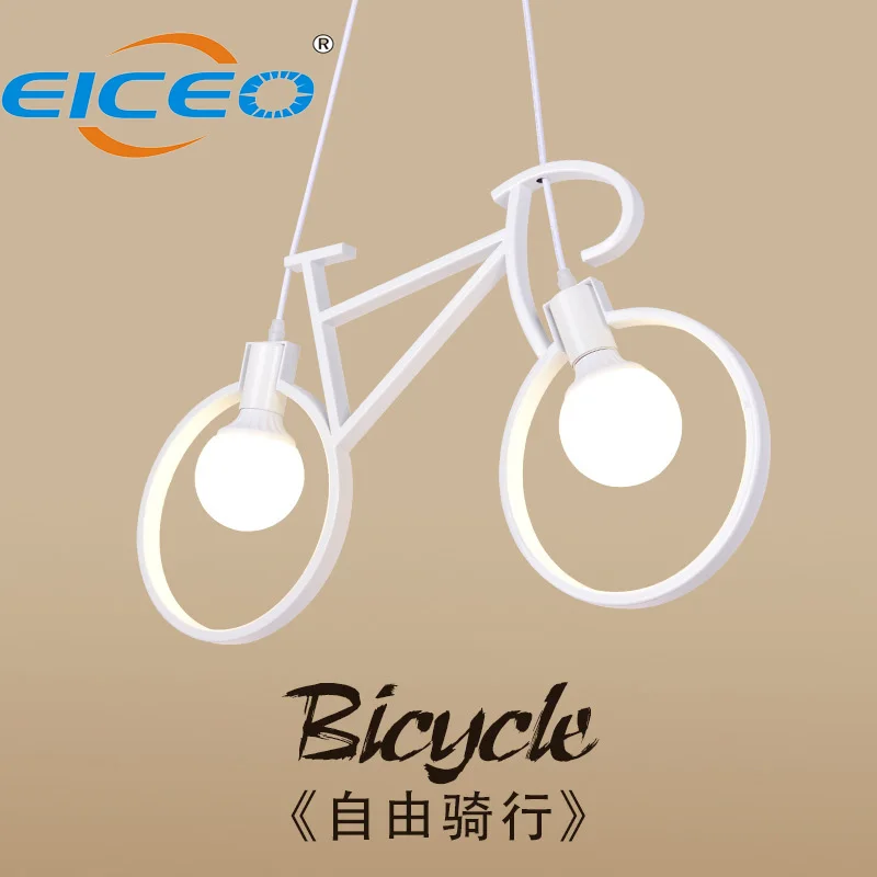 

EICEO Retro Industrial Bicycle Lighting Restaurant Bar Internet Cafe Bedroom Study Creative Personality Iron Bicycle Chandelier